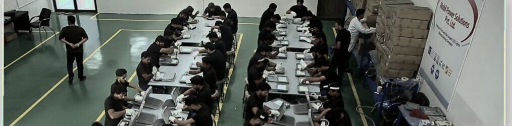 LED luminaire assembly benches at the Lahore facility