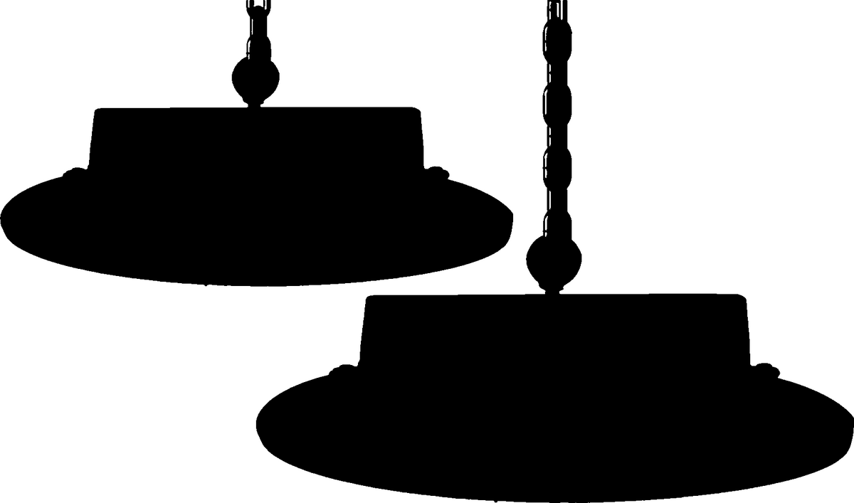 Dimensional silhouette drawing of the Butterfly Fusion Pro luminaire