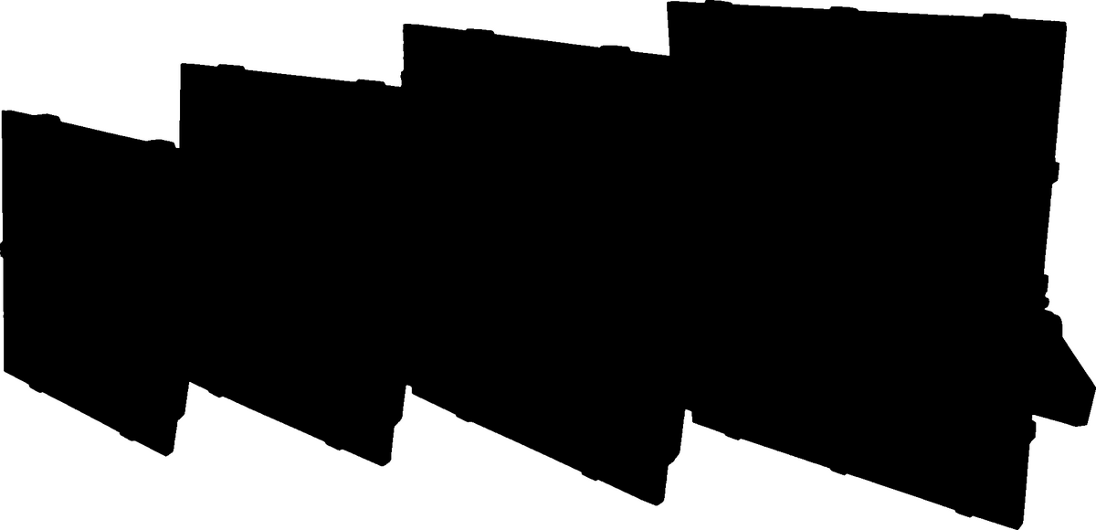 Dimensional silhouette drawing of the Butterfly Fusion X Flood luminaire