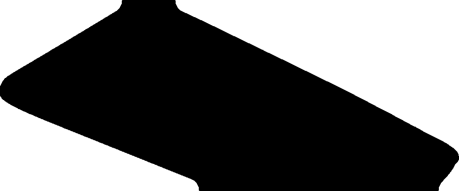Dimensional silhouette drawing of the Butterfly Fusion X luminaire