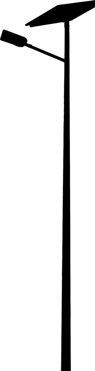 Dimensional silhouette drawing of the Butterfly Integron Split-type luminaire