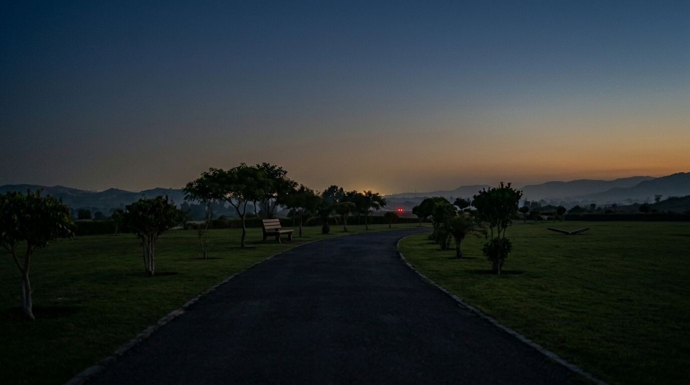 Butterfly Integron All-in-One — All-in-one solar LED street light installed on a project site in Pakistan