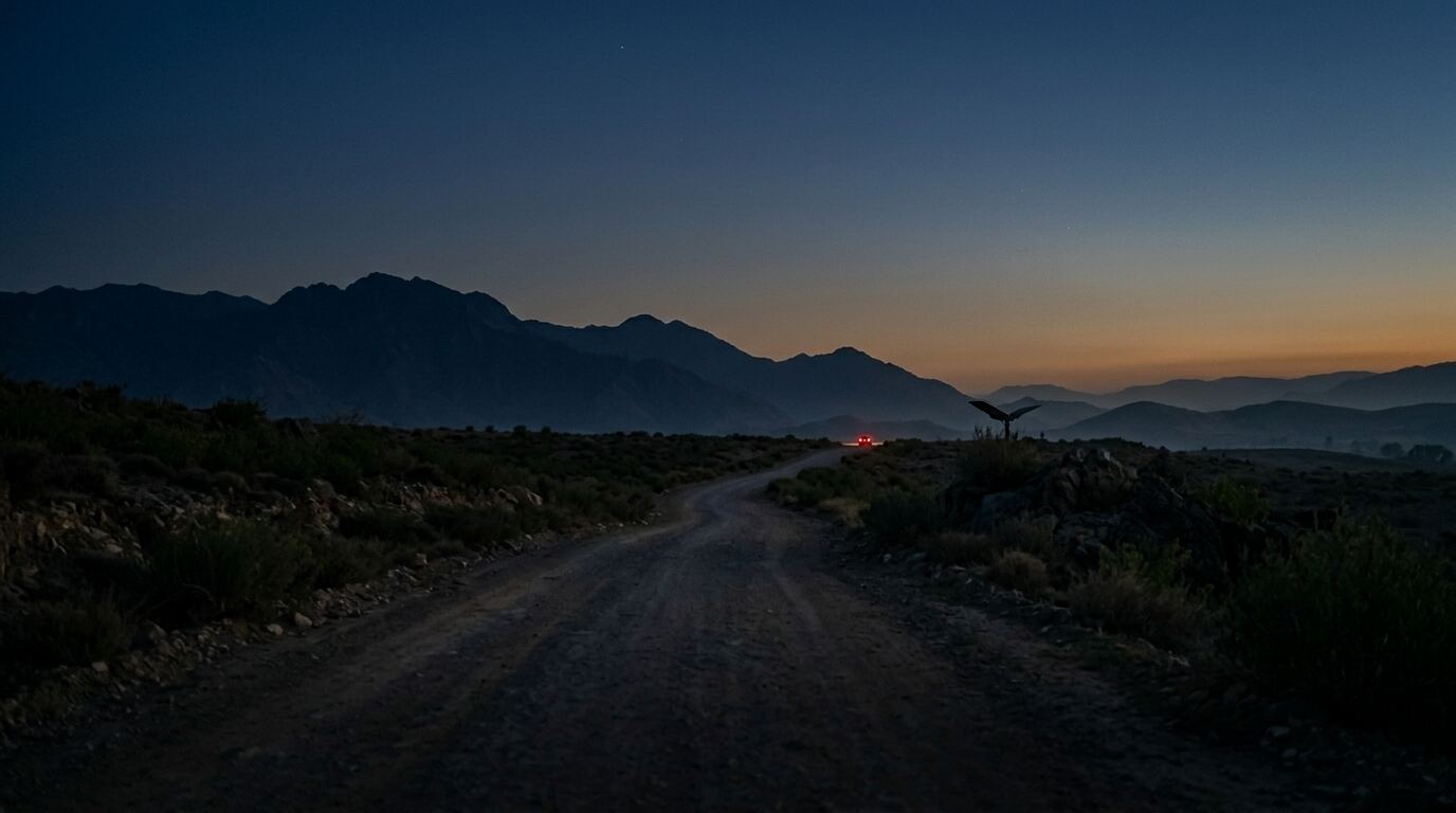 Butterfly Integron Split-type — Solar LED street light installed on a project site in Pakistan